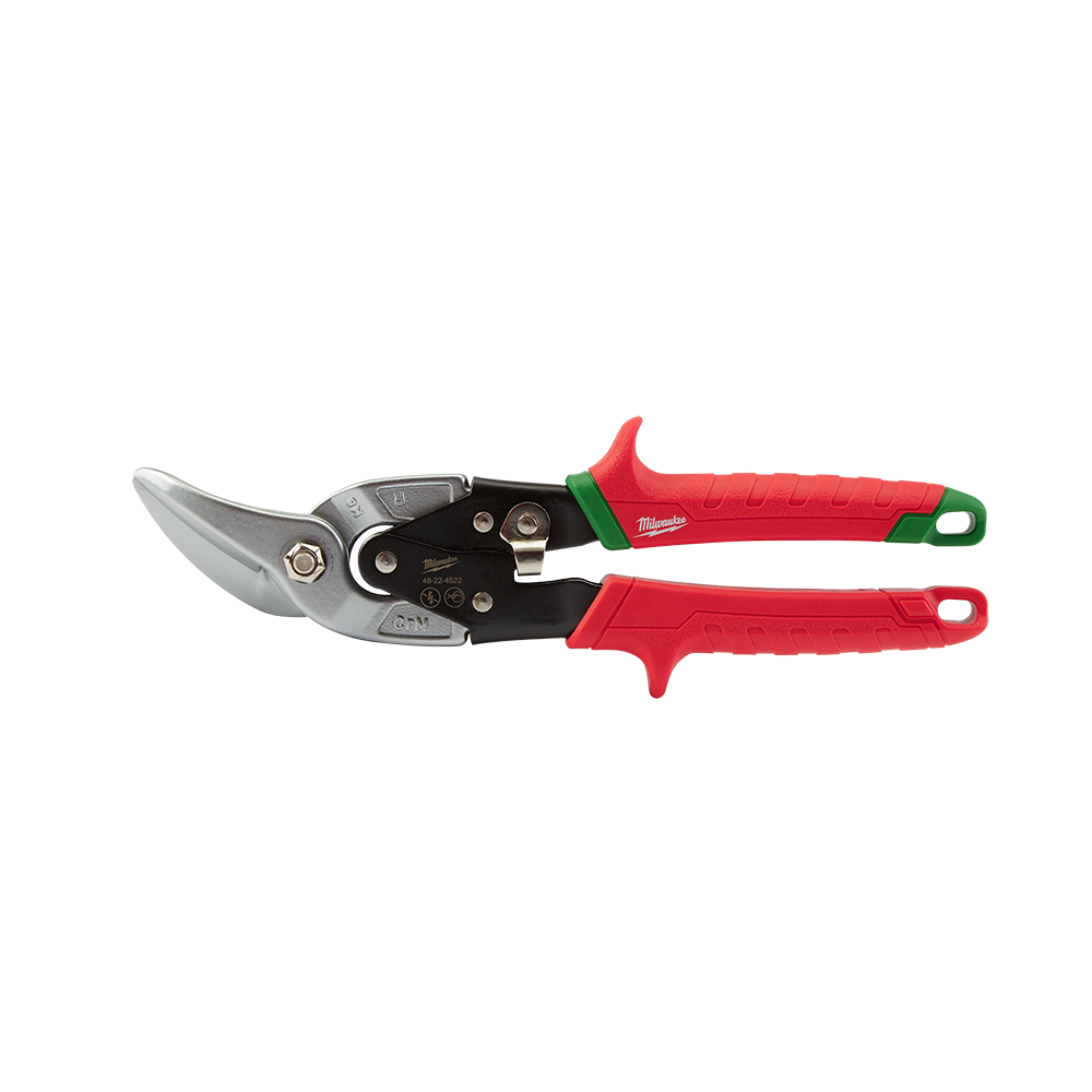 Milwaukee Tin Snips Offset Right - 48224522 - Available at Power Tool Specialists, Carlton, Victoria, Australia.