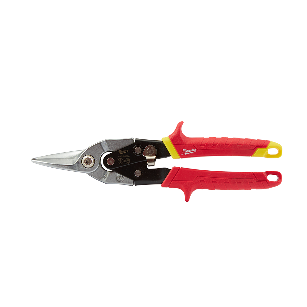 Milwaukee Tin Snips Straight Cutting - 48224530 - Available at Power Tool Specialists, Carlton, Victoria, Australia.