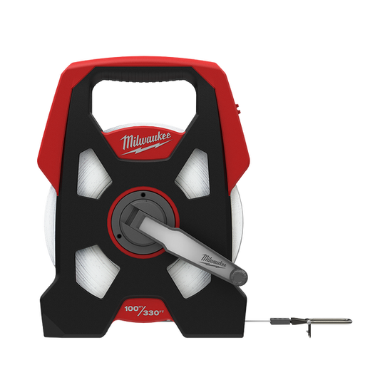 Milwaukee Open Reel Long Tape 100M/330ft - 48225211 - Available at Power Tool Specialists, Carlton, Victoria, Australia.