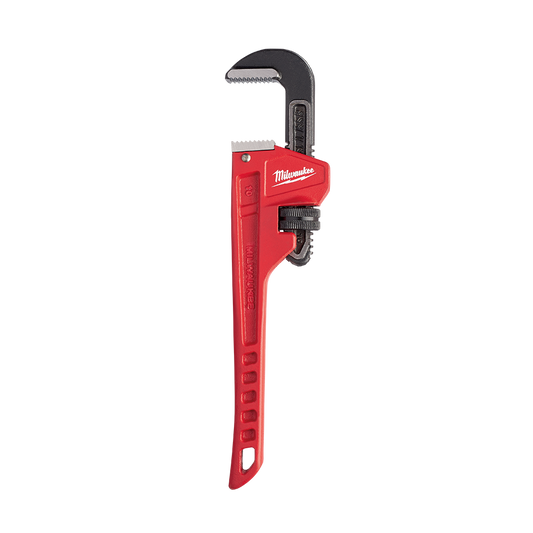 Milwaukee Steel Pipe Wrench 254mm (10") - 48227110 - Available at Power Tool Specialists, Carlton, Victoria, Australia.
