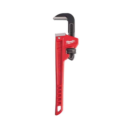 Milwaukee Steel Pipe Wrench 304mm (12") - 48227112 - Available at Power Tool Specialists, Carlton, Victoria, Australia.