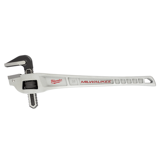 Milwaukee Aluminum Offset Pipe Wrench 457mm (18") - 48227185 - Available at Power Tool Specialists, Carlton, Victoria, Australia.