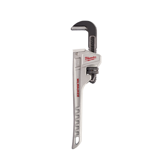Milwaukee Aluminium Pipe Wrench 254mm (10") - 48227210 - Available at Power Tool Specialists, Carlton, Victoria, Australia.