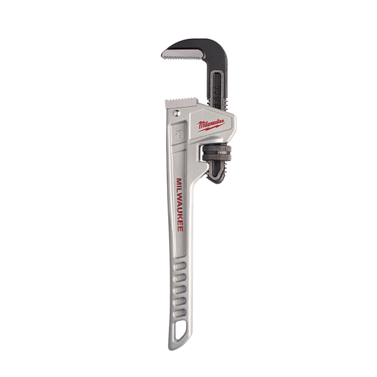 Milwaukee Aluminium Pipe Wrench 304mm (12") - 48227212 - Available at Power Tool Specialists, Carlton, Victoria, Australia.