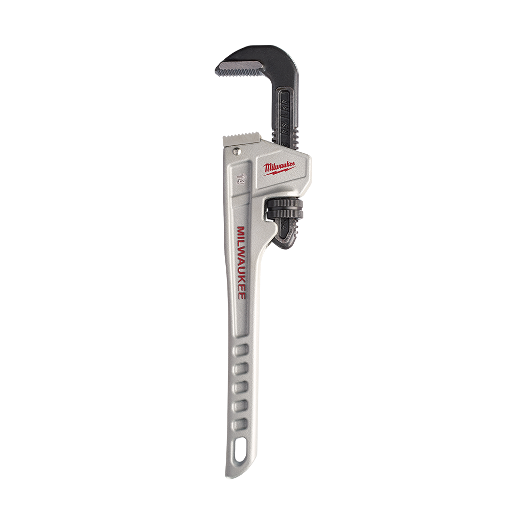 Milwaukee Aluminium Pipe Wrench 355mm (14") - 48227214 - Available at Power Tool Specialists, Carlton, Victoria, Australia.