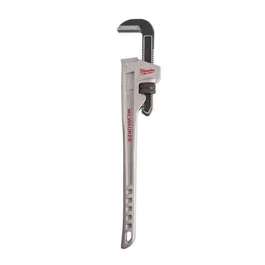 Milwaukee Aluminium Pipe Wrench 600mm (24") - 48227224 - Available at Power Tool Specialists, Carlton, Victoria, Australia.