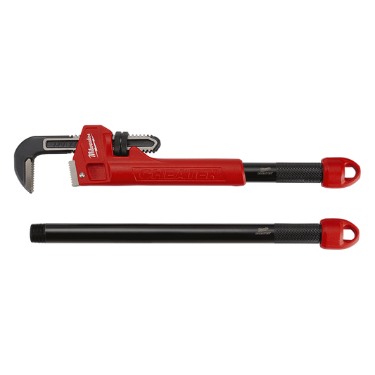Milwaukee Cheater Pipe Wrench Steel - 48227314 - Available at Power Tool Specialists, Carlton, Victoria, Australia.