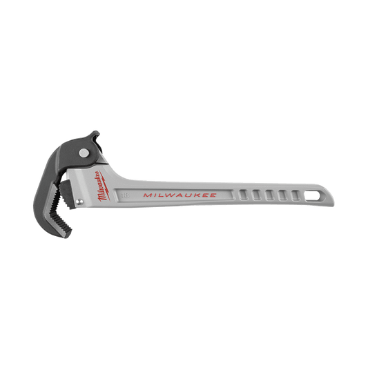 Milwaukee Aluminium Self Adjusting Pipe Wrench 457m (18”) - 48227418 - Available at Power Tool Specialists, Carlton, Victoria, Australia.