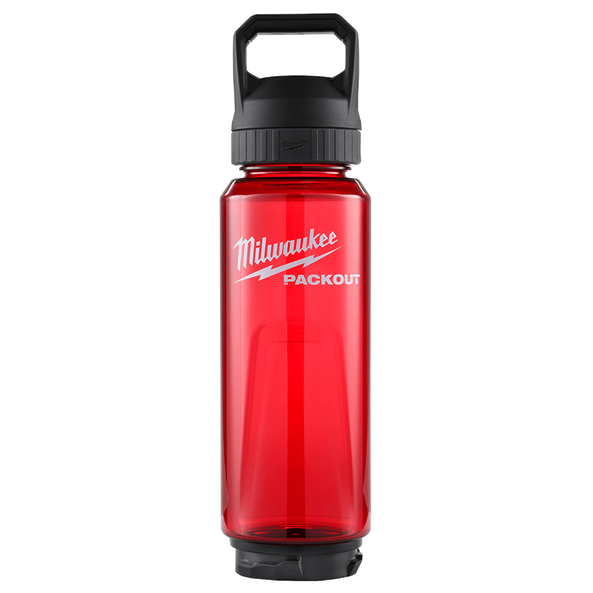 Milwaukee PACKOUT™ 1005ml (34oz) Plastic Bottle Red - 48228372R - Available at Power Tool Specialists, Carlton, Victoria, Australia.