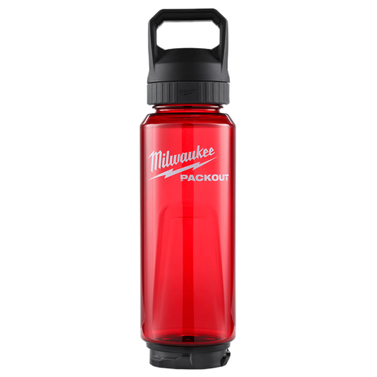 Milwaukee PACKOUT™ 1005ml (34oz) Plastic Bottle Red - 48228372R - Available at Power Tool Specialists, Carlton, Victoria, Australia.