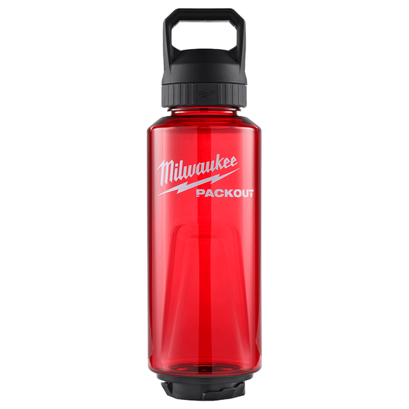 Milwaukee PACKOUT™ 1420ml (48oz) Plastic Bottle Red - 48228373R - Available at Power Tool Specialists, Carlton, Victoria, Australia.