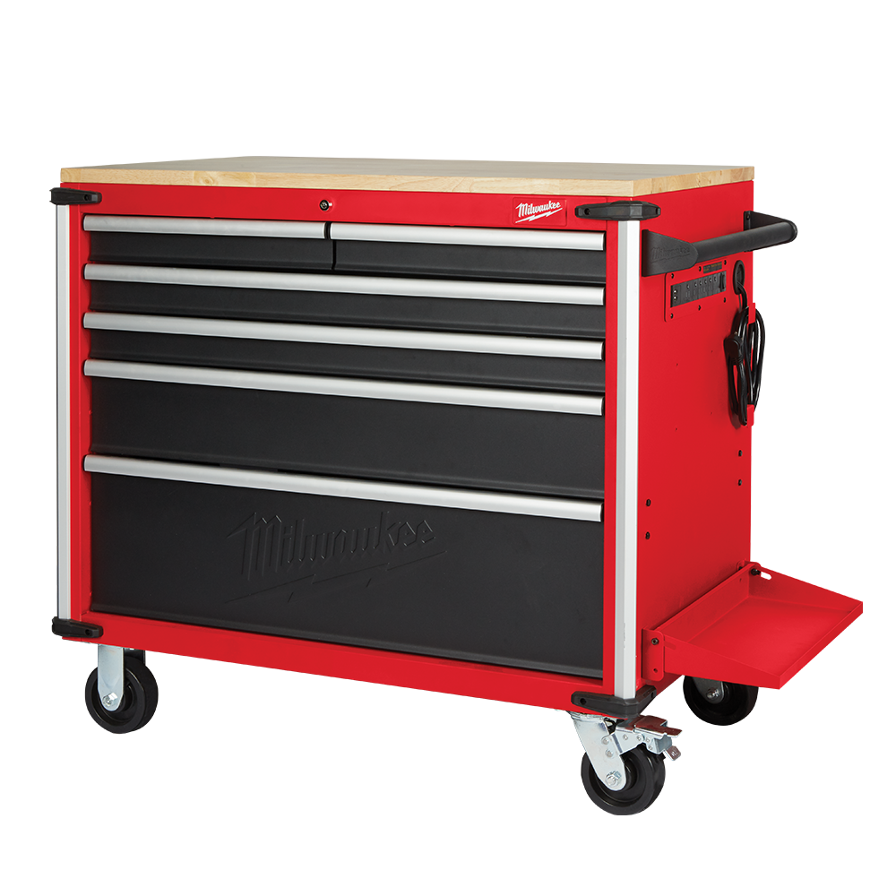 Milwaukee Mobile Work Bench Wood Top 102cm (40")  - 48228537 - Available at Power Tool Specialists, Carlton, Victoria, Australia.