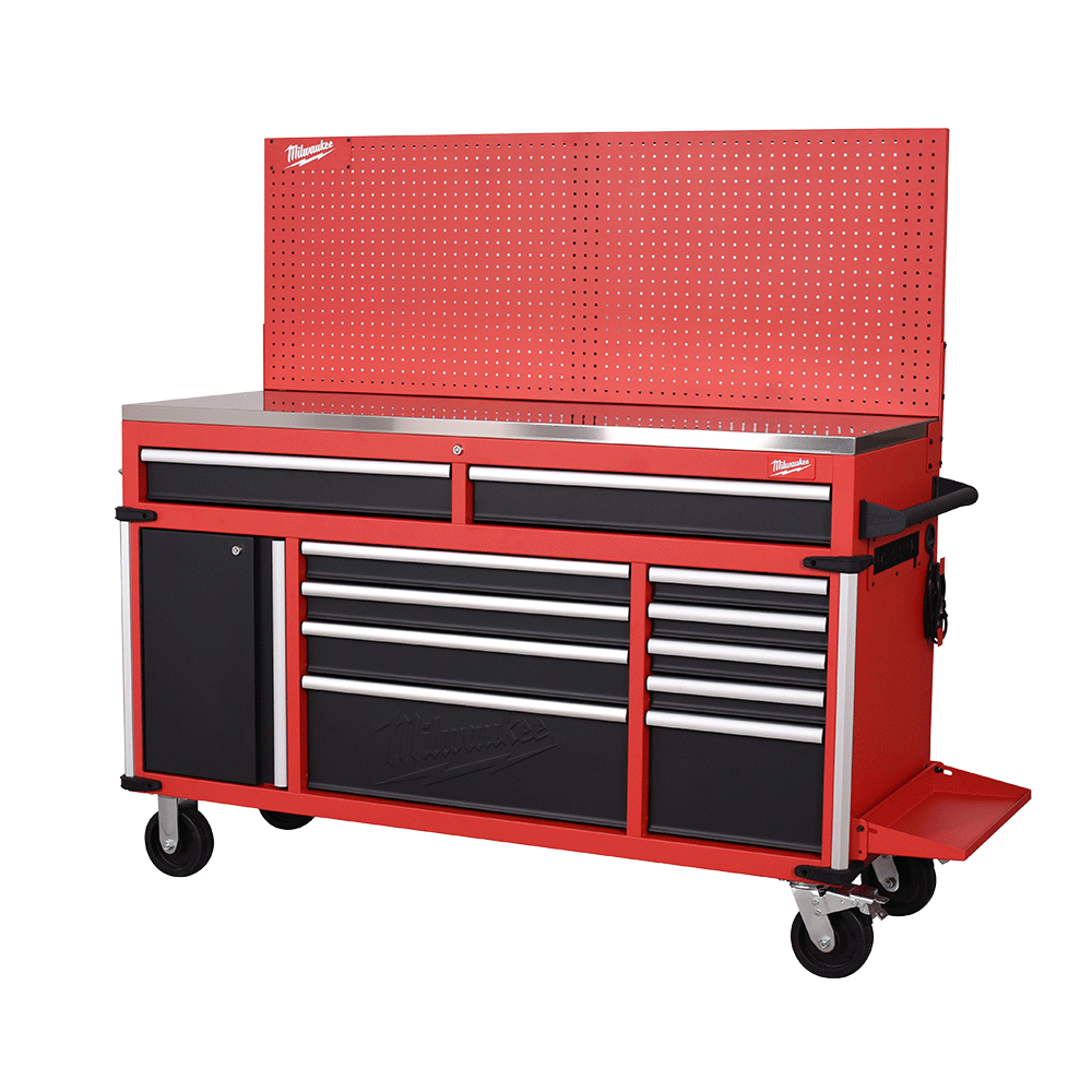 Milwaukee Mobile Work Station - Steel Top 155cm (61") - 48228563S - Available at Power Tool Specialists, Carlton, Victoria, Australia.