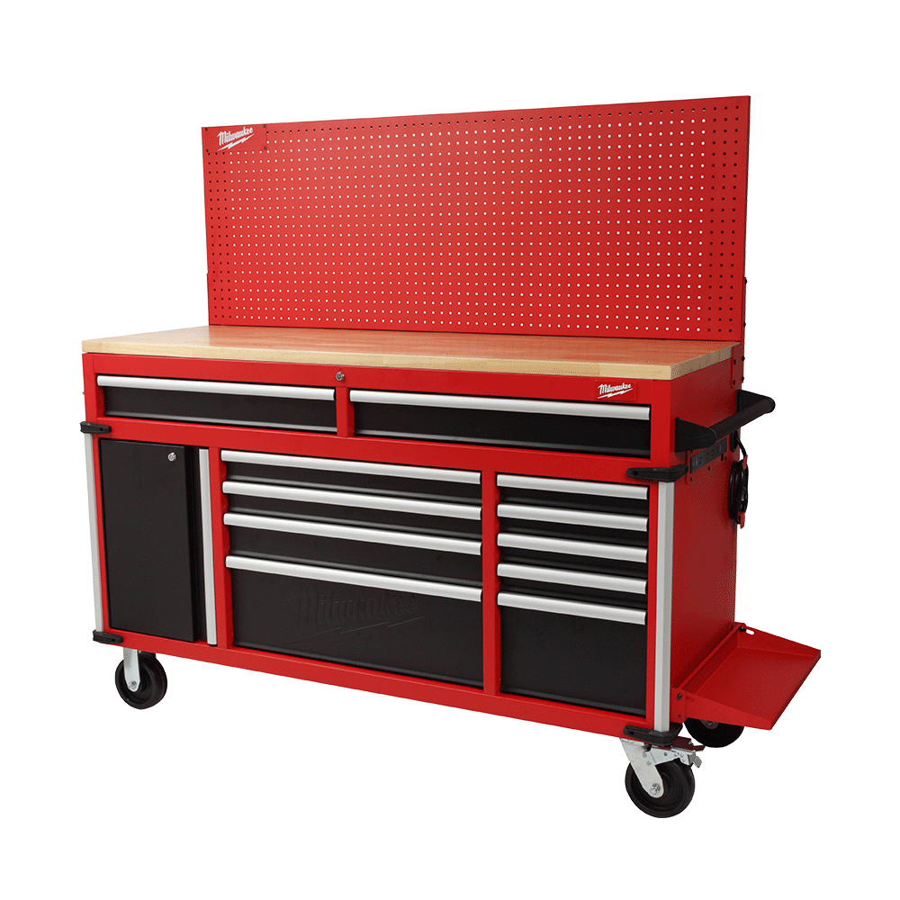 Milwaukee Mobile Work Station - Wood Top 155cm (61") - 48228563W - Available at Power Tool Specialists, Carlton, Victoria, Australia.