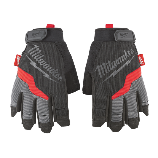 Milwaukee Performance Fingerless Gloves 1 Pack - XXL - 48228744 - Available at Power Tool Specialists, Carlton, Victoria, Australia.