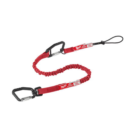 Milwaukee 4.5kg (10lb) 915mm Locking Tool Lanyard with Quick Connect Accessories 1 Pack - 48228820 - Available at Power Tool Specialists, Carlton, Victoria, Australia.