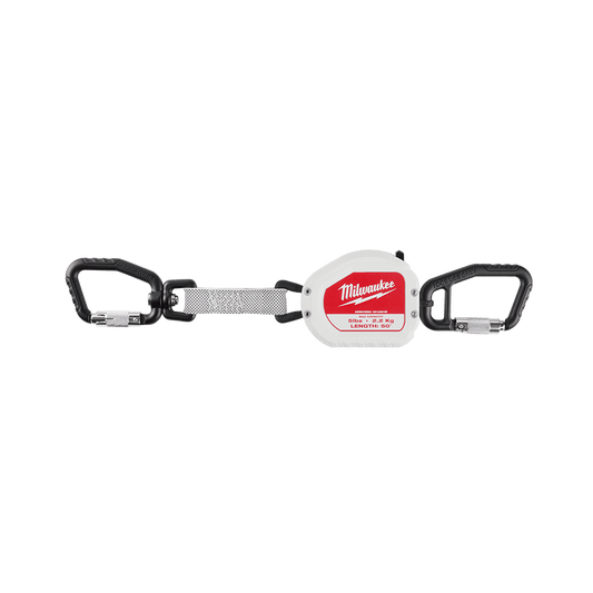 Milwaukee 2.2kg (5lb) Retractable Lanyard 1 Pack - 48228825 - Available at Power Tool Specialists, Carlton, Victoria, Australia.