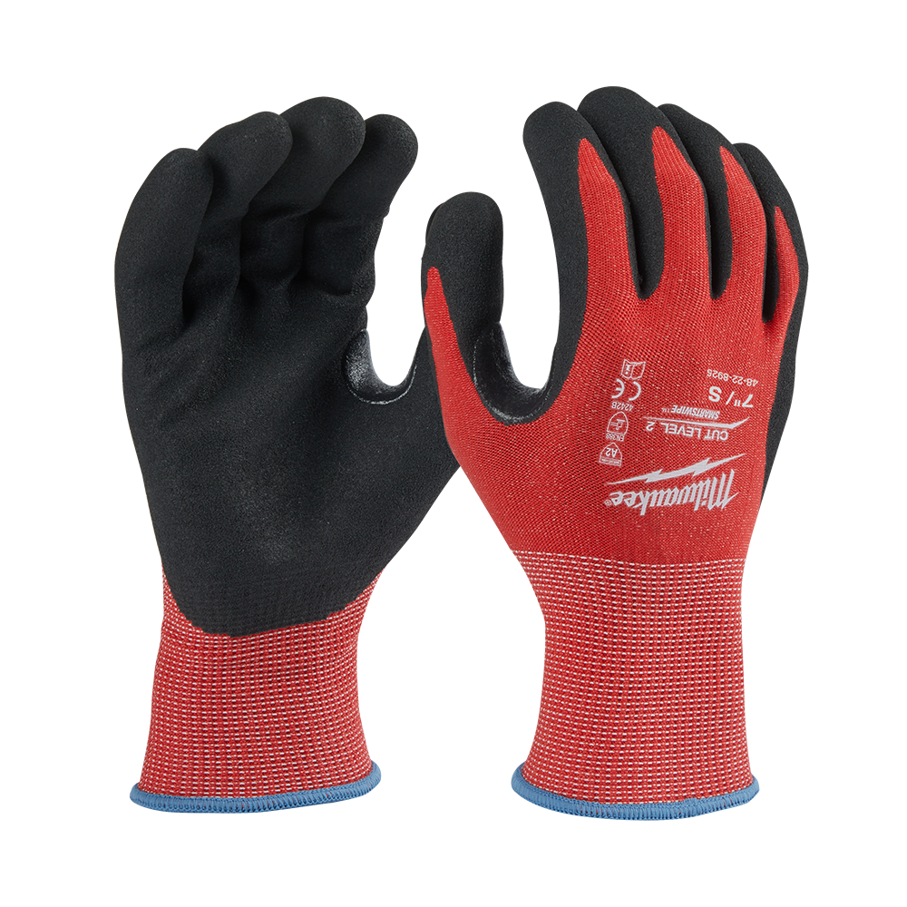 Milwaukee Cut 2(B) Nitrile Dipped Gloves 1 Pack - S - 48228925 - Available at Power Tool Specialists, Carlton, Victoria, Australia.