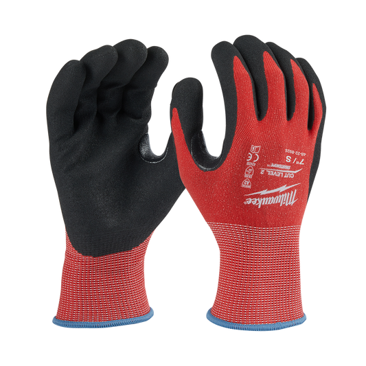 Milwaukee Cut 2(B) Nitrile Dipped Gloves 1 Pack - S - 48228925 - Available at Power Tool Specialists, Carlton, Victoria, Australia.