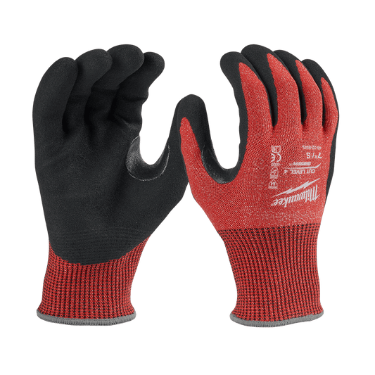 Milwaukee Cut 4(D) Nitrile Dipped Gloves 1 Pack - XL - 48228948 - Available at Power Tool Specialists, Carlton, Victoria, Australia.