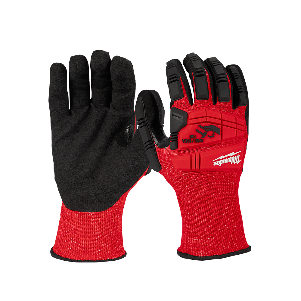 Milwaukee Impact Cut 3(C) Nitrile Dipped Gloves 1 Pack - XL - 48228973 - Available at Power Tool Specialists, Carlton, Victoria, Australia.