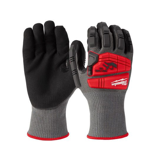 Milwaukee Impact Cut 5(E) Nitrile Dipped Gloves 1 Pack - XXL - 48228984 - Available at Power Tool Specialists, Carlton, Victoria, Australia.