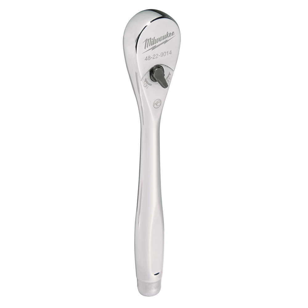 Milwaukee 1/4" Drive Fixed Head Ratchet 152mm (6")  - 48229014 - Available at Power Tool Specialists, Carlton, Victoria, Australia.