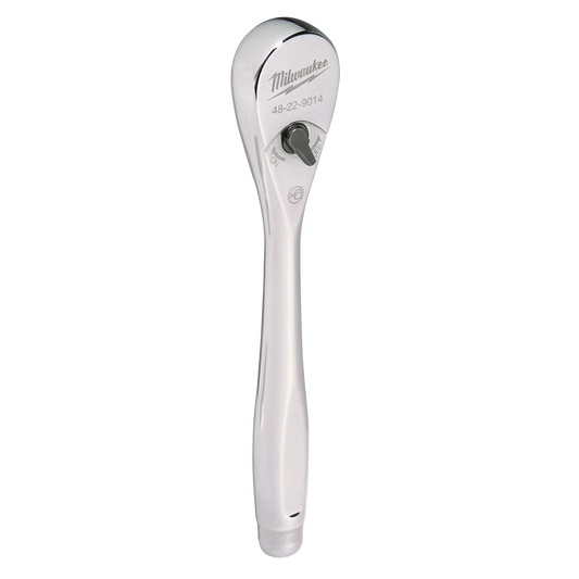 Milwaukee 1/4" Drive Fixed Head Ratchet 152mm (6")  - 48229014 - Available at Power Tool Specialists, Carlton, Victoria, Australia.