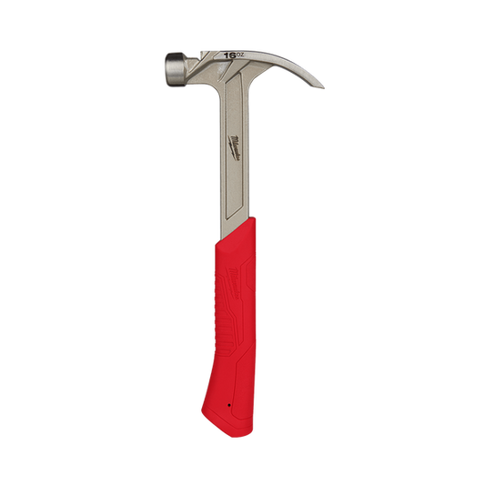 Milwaukee 16oz Smooth Face Steel Hybrid Claw Hammer - 48229018A - Available at Power Tool Specialists, Carlton, Victoria, Australia.
