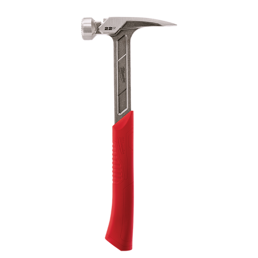 Milwaukee 22oz Milled Face Steel Framing Hammer - 48229022 - Available at Power Tool Specialists, Carlton, Victoria, Australia.