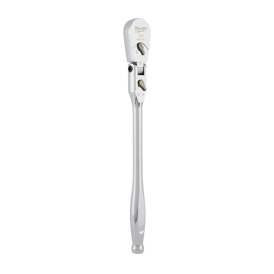 Milwaukee 3/8" Drive Flex Head Extended Ratchet (12")  - 48229041 - Available at Power Tool Specialists, Carlton, Victoria, Australia.
