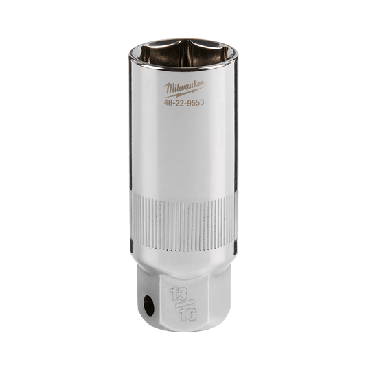 Milwaukee 3/8” Drive 13/16” Spark Plug Socket - 48229553 - Available at Power Tool Specialists, Carlton, Victoria, Australia.
