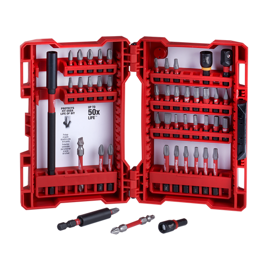 Milwaukee SHOCKWAVE™ 45 Pce Impact Driver Bit Set  - 48324023 - Available at Power Tool Specialists, Carlton, Victoria, Australia.