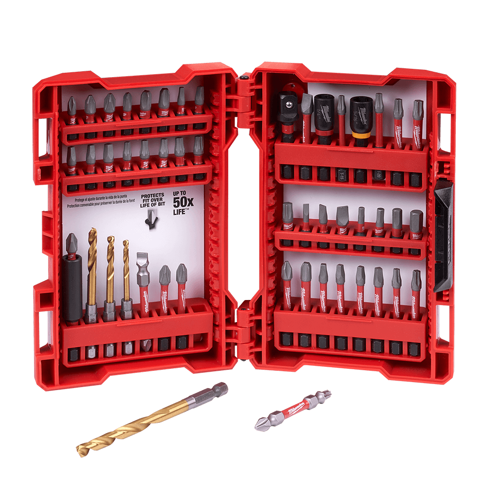 Milwaukee SHOCKWAVETM 50Pc Drill and Impact Drive Set - 48324024 - Available at Power Tool Specialists, Carlton, Victoria, Australia.