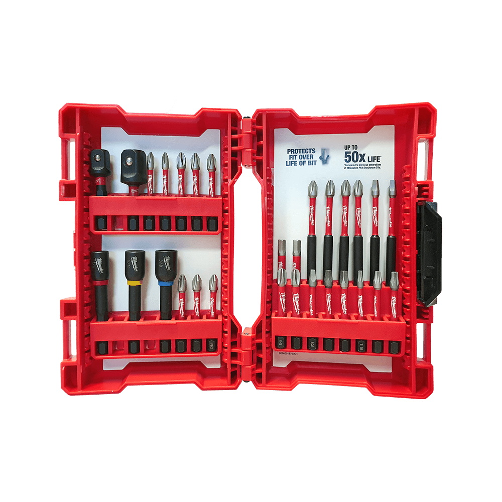 Milwaukee SHOCKWAVE™ 29Pc Impact Driver Bit Set - 48324081 - Available at Power Tool Specialists, Carlton, Victoria, Australia.