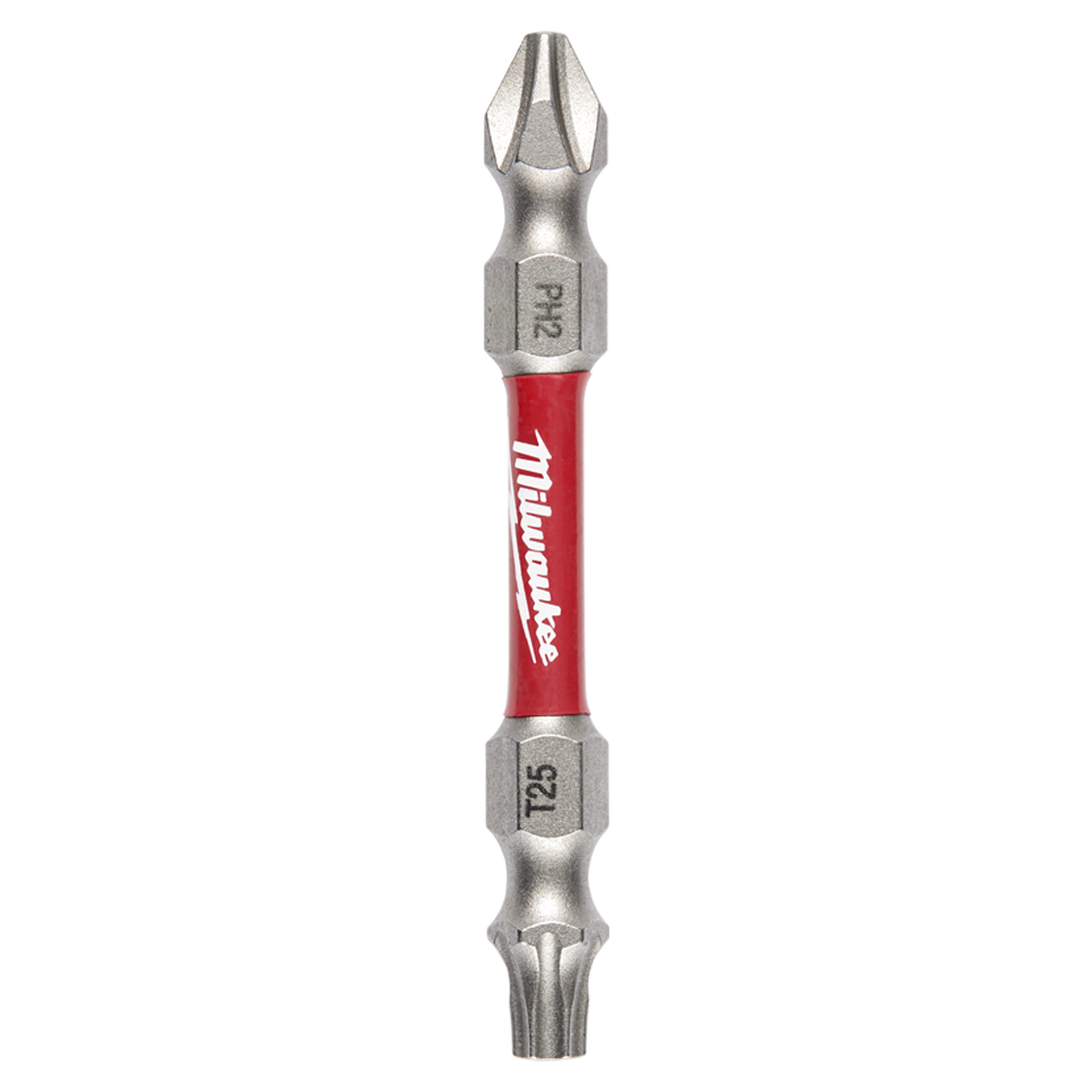 Milwaukee Shockwave PH2/Torx25 Double ended bit 60mm 1PK - 48324312 - Available at Power Tool Specialists, Carlton, Victoria, Australia.