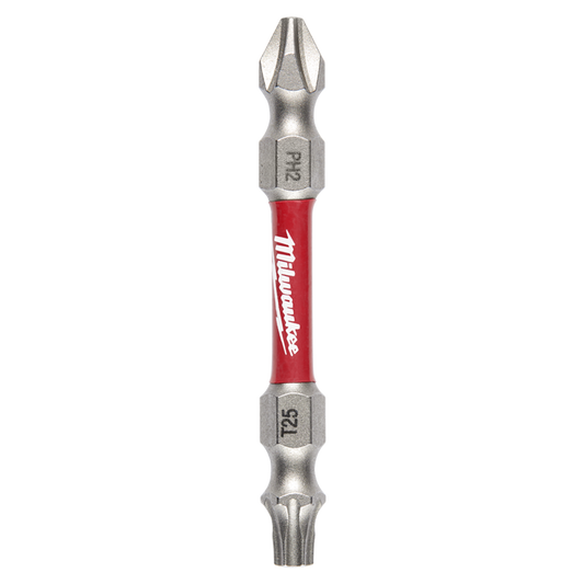 Milwaukee Shockwave PH2/Torx25 Double ended bit 60mm 1PK - 48324312 - Available at Power Tool Specialists, Carlton, Victoria, Australia.