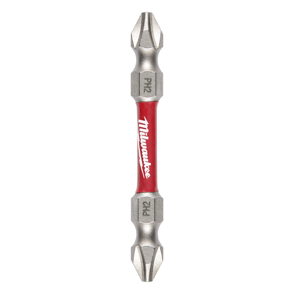 Milwaukee Shockwave PH2/PH2 Double ended bit 60mm 1PK - 48324318 - Available at Power Tool Specialists, Carlton, Victoria, Australia.