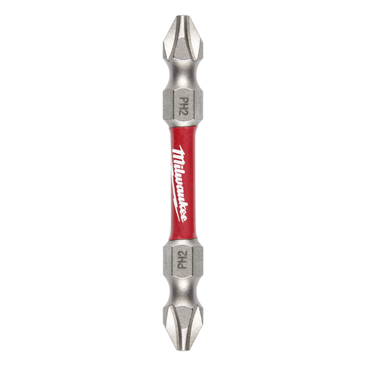 Milwaukee Shockwave PH2/PH2 Double ended bit 60mm 1PK - 48324318 - Available at Power Tool Specialists, Carlton, Victoria, Australia.