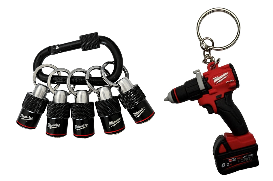 Milwaukee Quick Release Bit Holder w/ Carabiner 5PK 48324536 (WITH BONUS DRILL KEYRING)