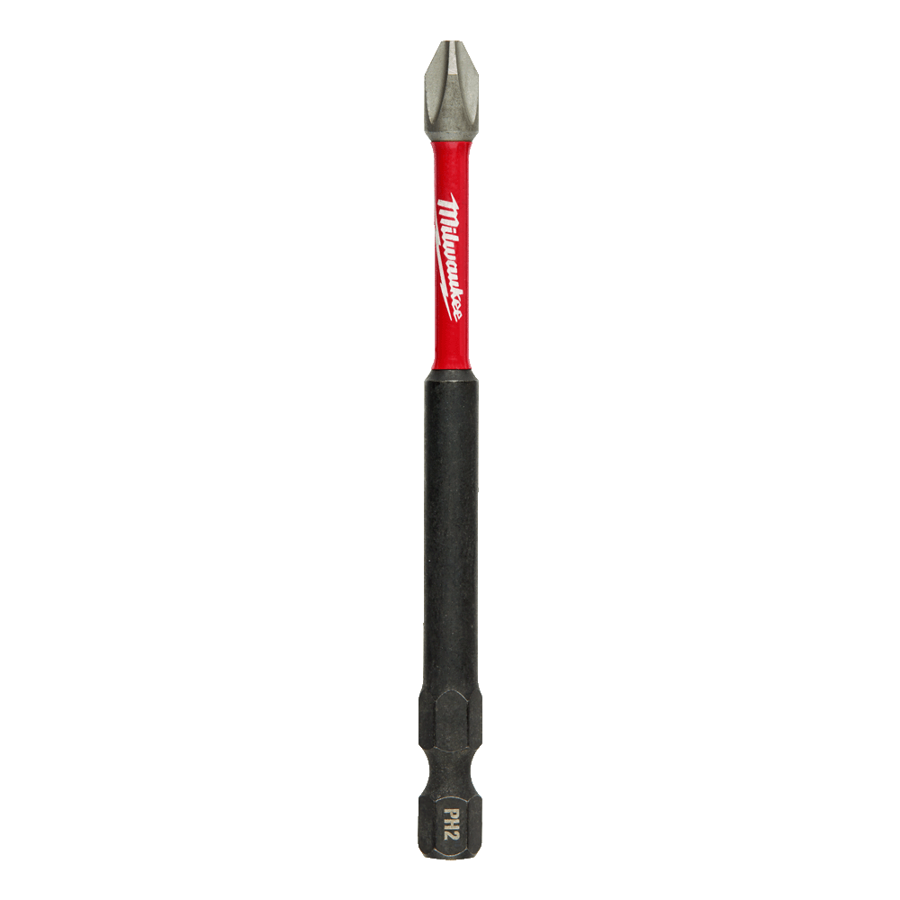Milwaukee SHOCKWAVE™ Power Bit Phillips #2 89mm (3.5") pkt 5  - 48324564 - Available at Power Tool Specialists, Carlton, Victoria, Australia.