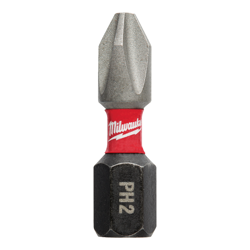 Milwaukee SHOCKWAVE™ Insert Bit Phillips #2 Pkt 25 - 48324604 - Available at Power Tool Specialists, Carlton, Victoria, Australia.