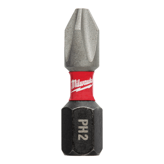 Milwaukee SHOCKWAVE™ Insert Bit Phillips #2 Pkt 25 - 48324604 - Available at Power Tool Specialists, Carlton, Victoria, Australia.