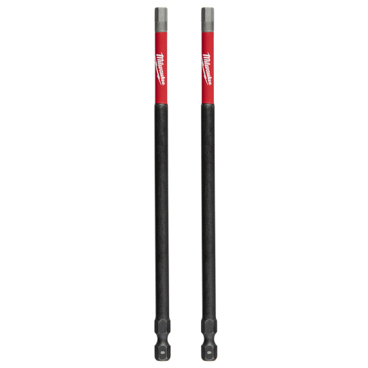 Milwaukee SHOCKWAVE™ Power Bit Hex 6mm 150mm (6") 2PK - 48324740 - Available at Power Tool Specialists, Carlton, Victoria, Australia.