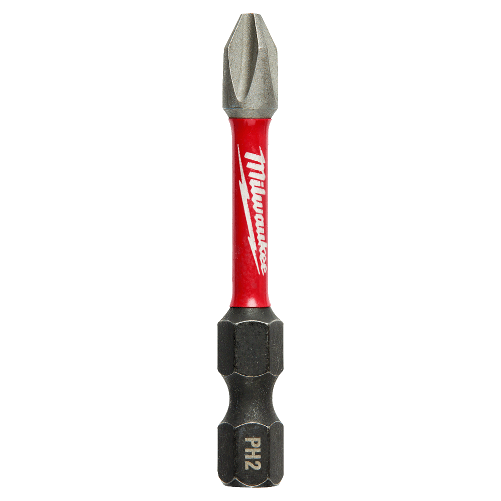Milwaukee SHOCKWAVE™ Power Bit Phillips #2 50mm (2") 25 Pce - 48324762A - Available at Power Tool Specialists, Carlton, Victoria, Australia.