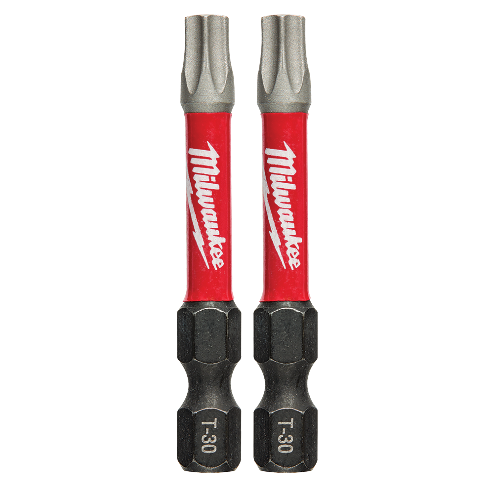 Milwaukee SHOCKWAVE™ Power Bit Torx T30 50mm (2") 2Pk - 48324914 - Available at Power Tool Specialists, Carlton, Victoria, Australia.