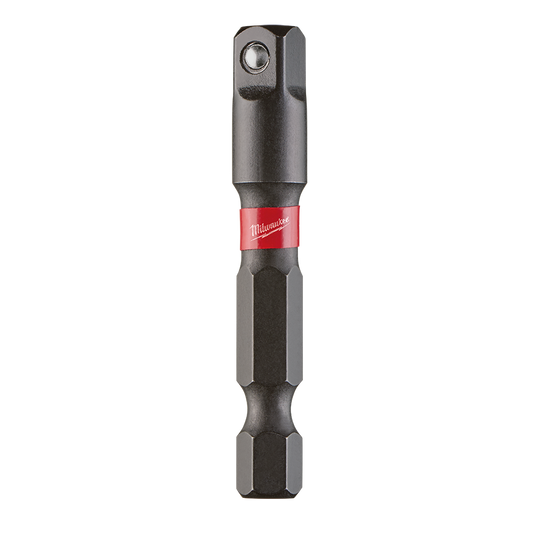 Milwaukee SHOCKWAVE™ Power Bit Socket Adapter 1/4" Hex to 1/4" Square - 48325030 - Available at Power Tool Specialists, Carlton, Victoria, Australia.