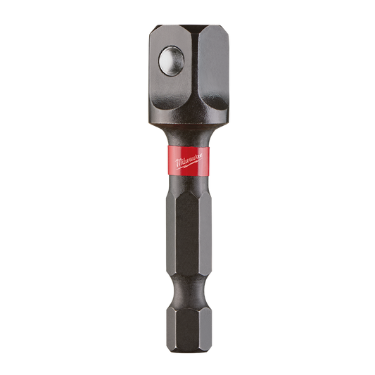 Milwaukee SHOCKWAVE™ Power Bit Socket Adapter 1/4" Hex to 3/8" Square - 48325031 - Available at Power Tool Specialists, Carlton, Victoria, Australia.