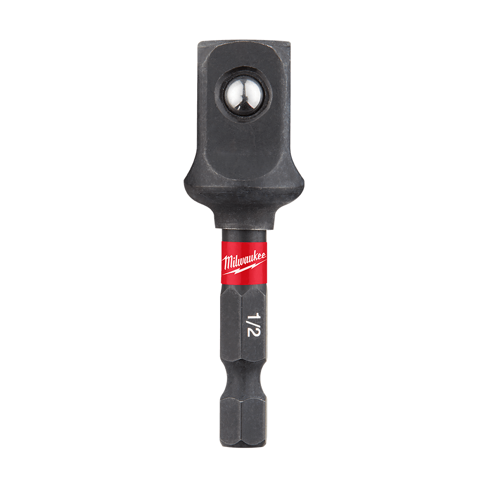 Milwaukee SHOCKWAVE™ Power Bit Socket Adapter 1/4" Hex to 1/2" Square - 48325034 - Available at Power Tool Specialists, Carlton, Victoria, Australia.