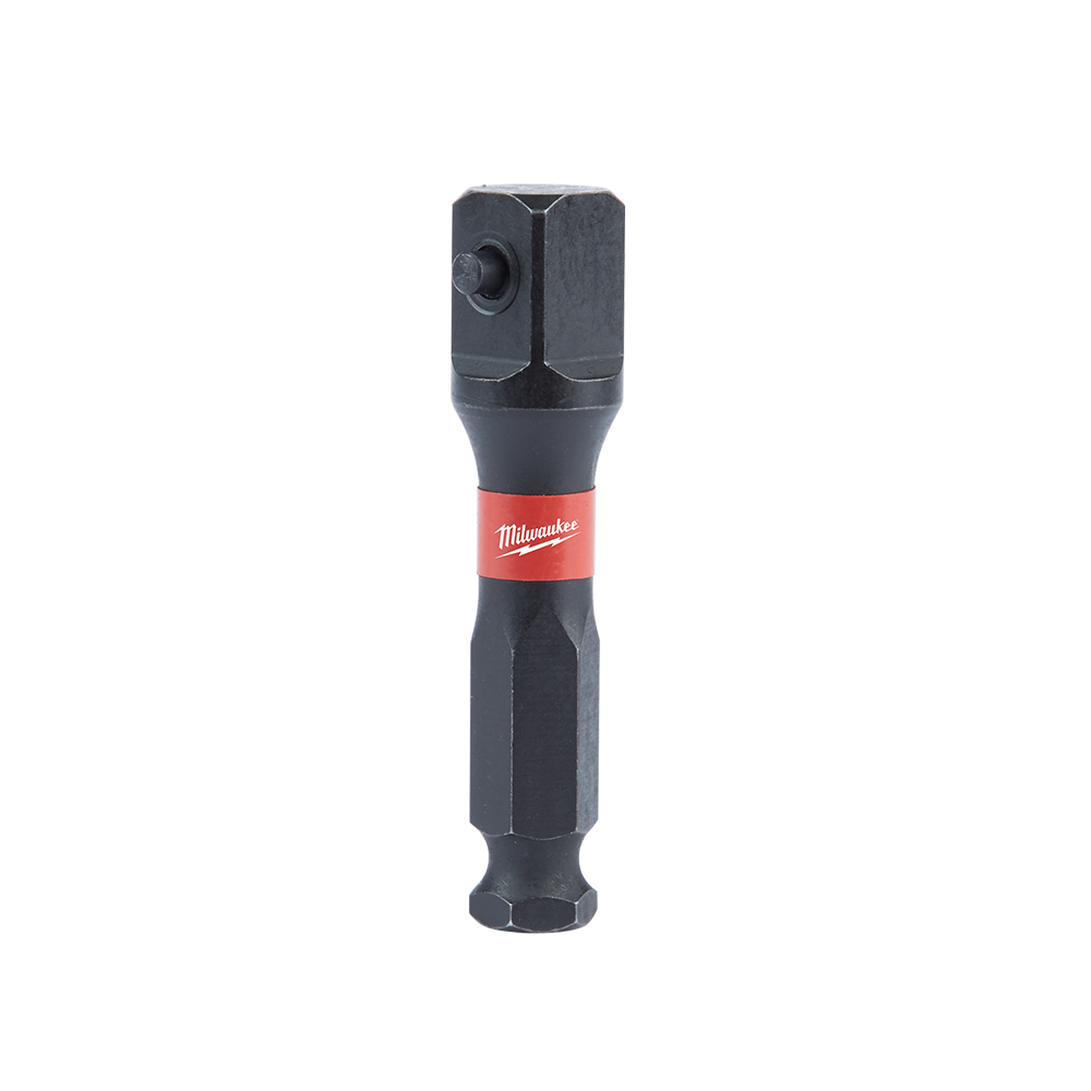 Milwaukee SHOCKWAVE™ Power Bit Socket Adapter 7/16" Square to 1/2" Hex - 48325100 - Available at Power Tool Specialists, Carlton, Victoria, Australia.